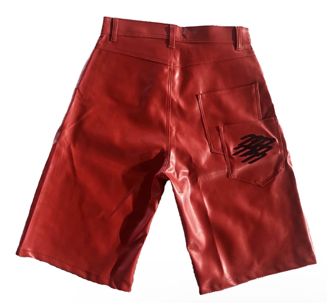Red Leather Jorts