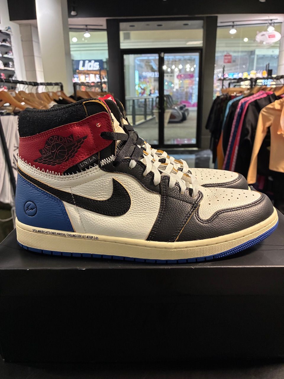 Jordan 1 Retro High OG SP Fragment x Union LA Varsity Red Sport Royal - Used/Worn