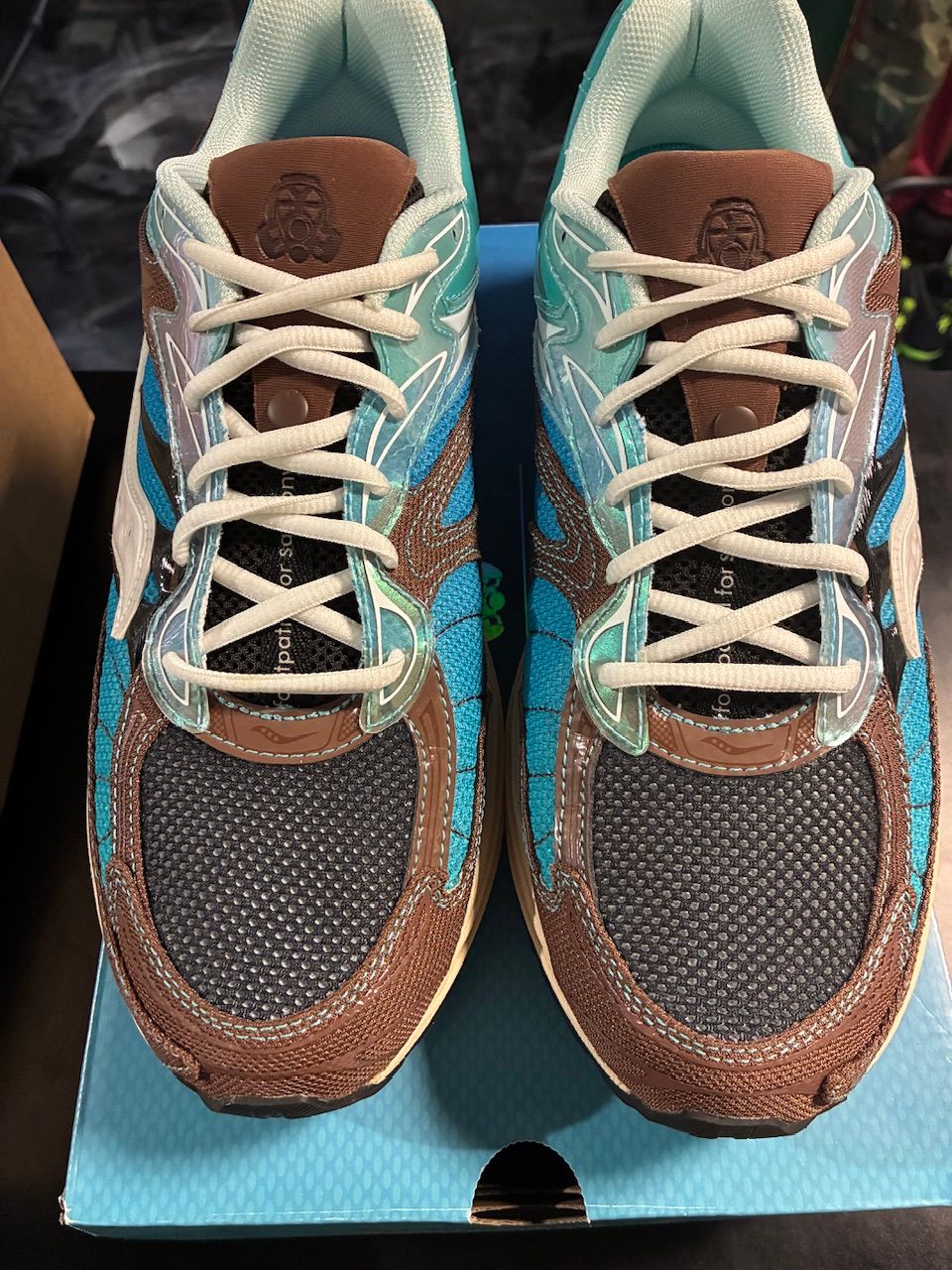 Saucony ProGrid Omni 9 Footpatrol Blue Brown - Used/Worn