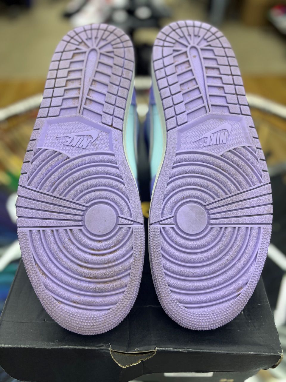 Jordan 1 Mid Purple Aqua - Used/Worn
