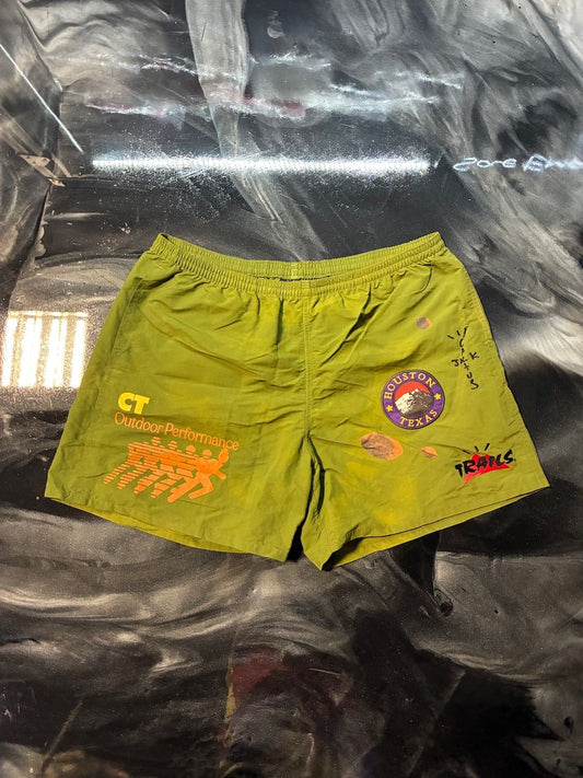 Travis Scott Running Wild Shorts Olive - Used/Worn