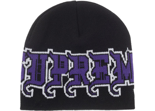 Supreme New Era Outline Beanie Black