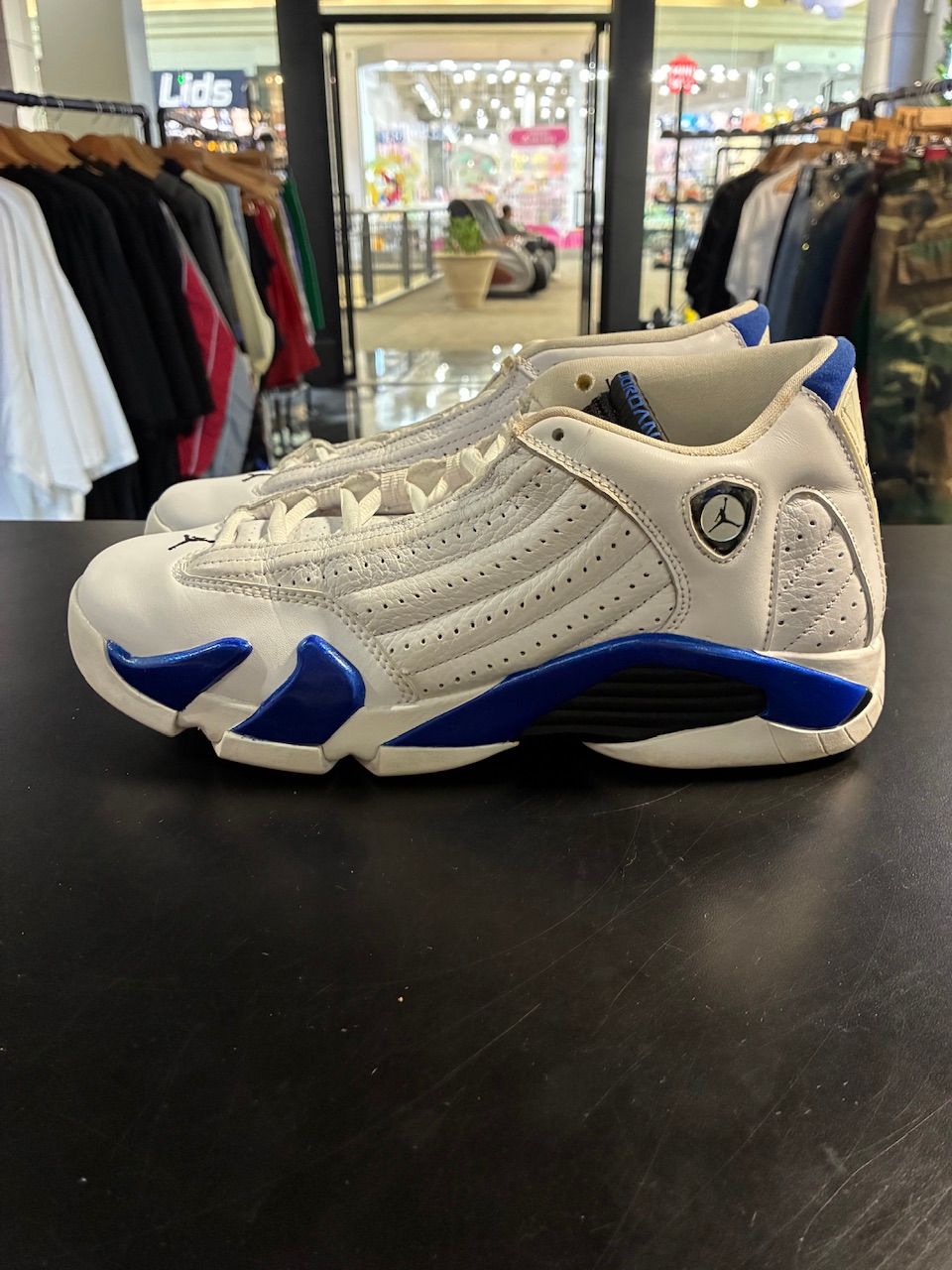 Jordan 14 Retro White Hyper Royal (GS) - No Box/Used