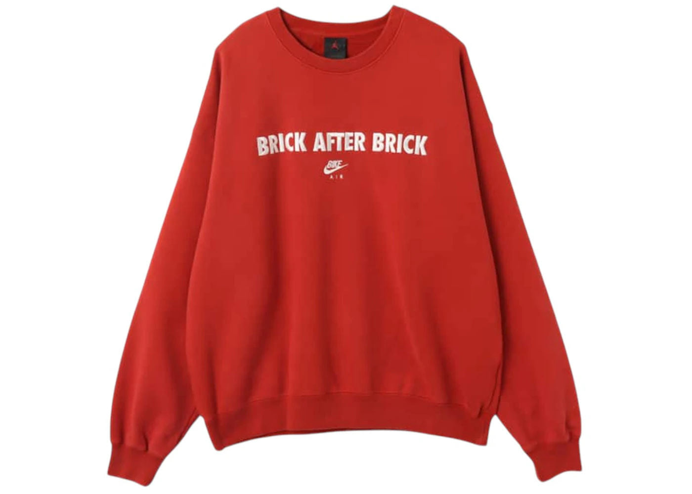 Jordan BIKE AIR x Nigel Sylvester Fleece Crewneck Sweatshirt Cinnabar Red