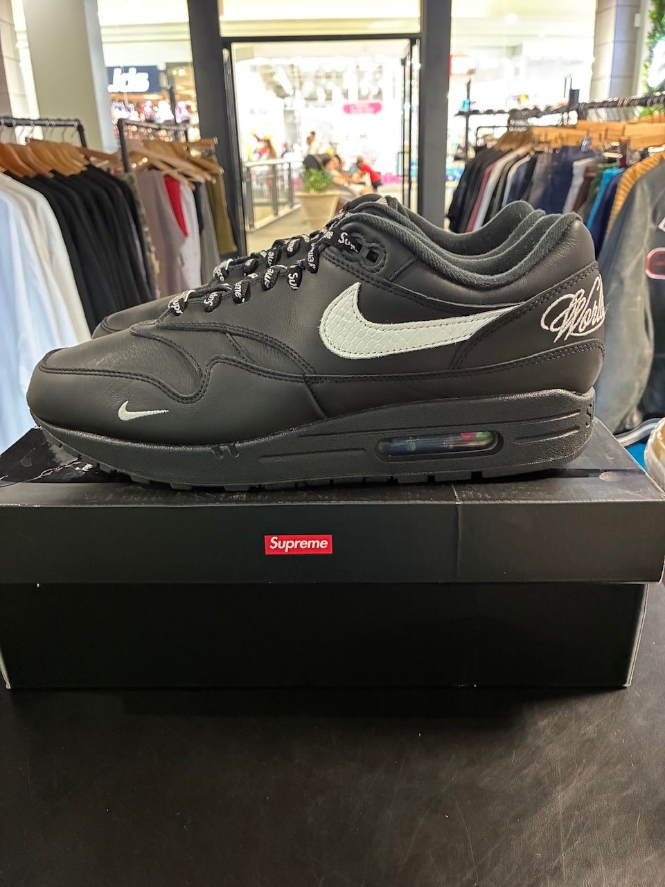 Nike Air Max 1 '87 SP Supreme Black White - Used/Worn