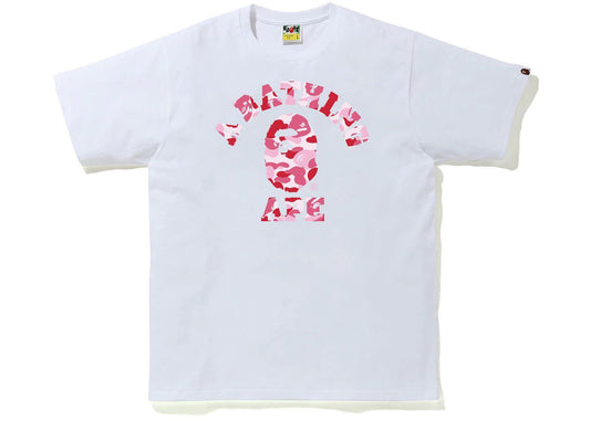 BAPE ABC Camo College Tee (SS21) White/Pink