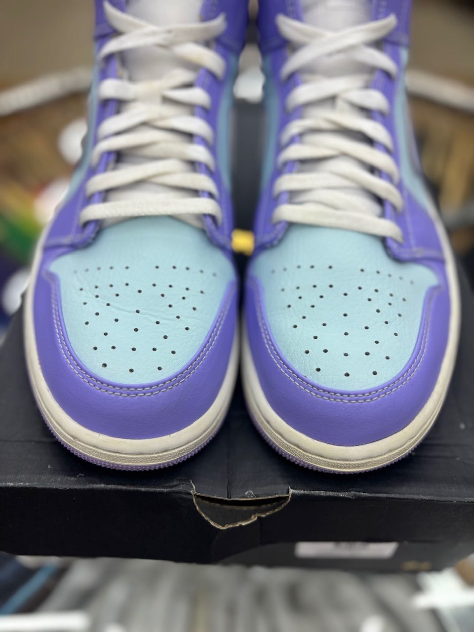 Jordan 1 Mid Purple Aqua - Used/Worn