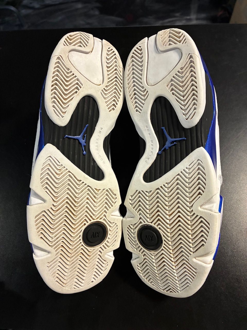 Jordan 14 Retro White Hyper Royal (GS) - No Box/Used