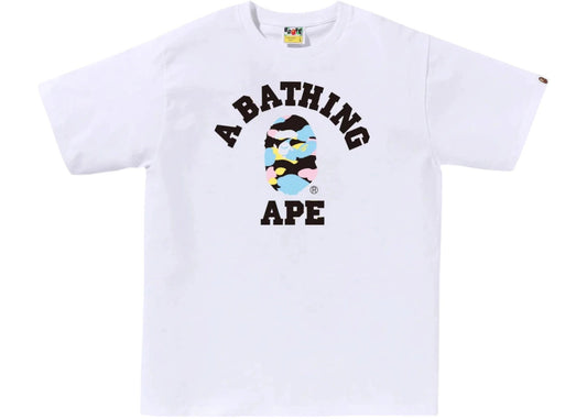 BAPE New Multi Camo College Tee (SS26) White
